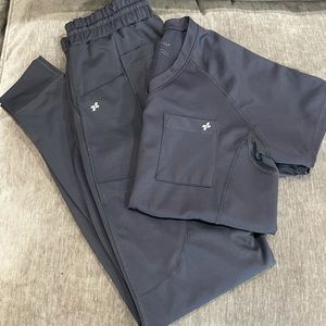 Fit- Evrpur anti microbial gray Jogger scrubs